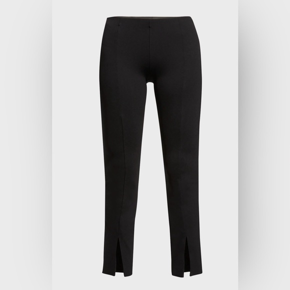 The Row Pants - The Row Thilde Slit-Front Skinny Scuba Pants Stretch Slim Leg Black L